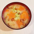 なめこと残り野菜のお味噌汁♪