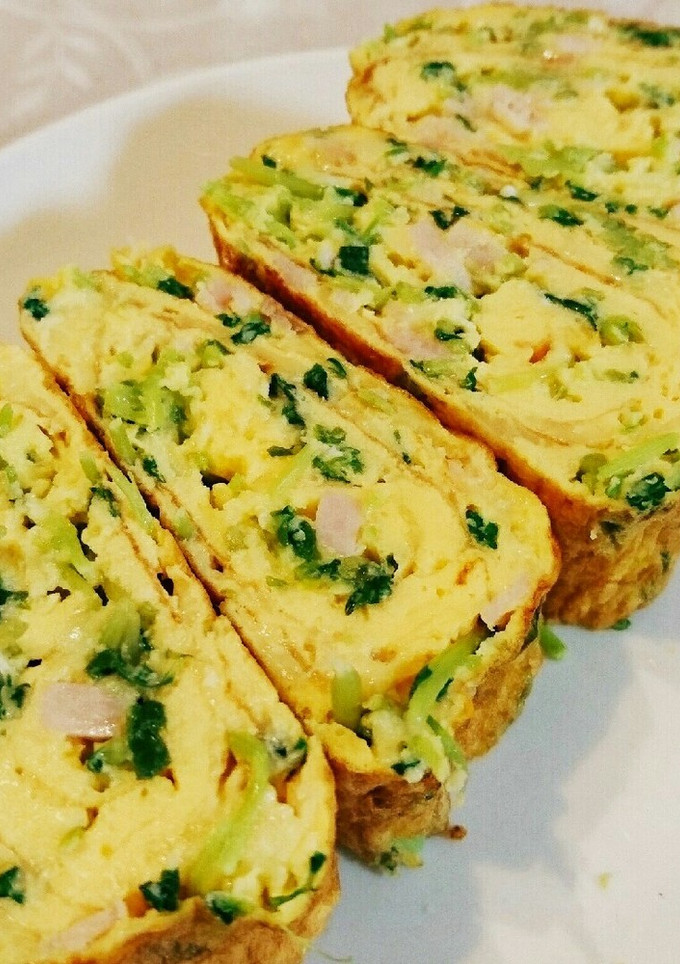 豆苗とハムの玉子焼き-レシピのメイン写真
