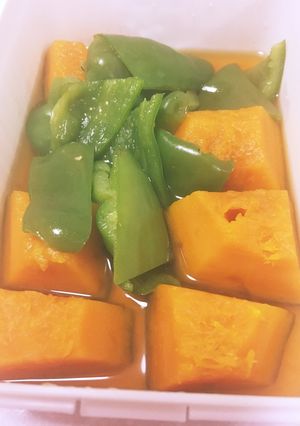 かぼちゃとピーマンの煮物-レシピのメイン写真