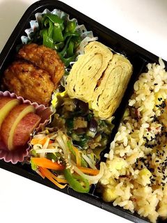 秋の味覚さつま芋ご飯弁当♪-レシピのメイン写真