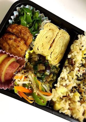 秋の味覚さつま芋ご飯弁当♪-レシピのメイン写真