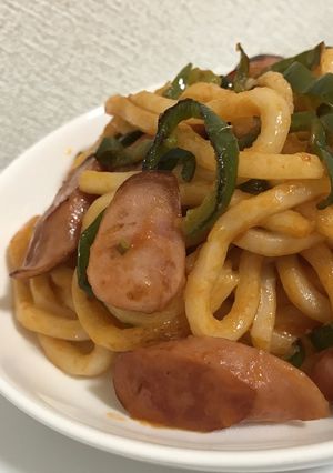 うどんでナポリタン-レシピのメイン写真
