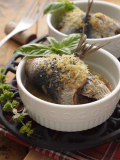鰯のチーズ簡単パン粉焼き☆梅と大葉の香り-レシピのメイン写真