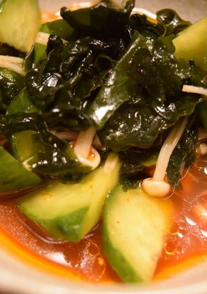 韓国風キュウリとワカメの酢の物-レシピのメイン写真