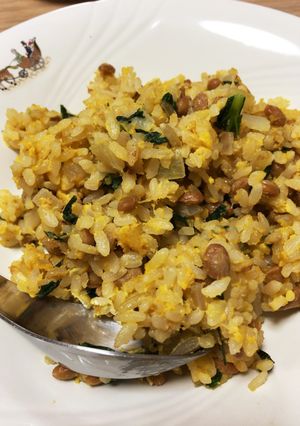 納豆小松菜チャーハン-レシピのメイン写真