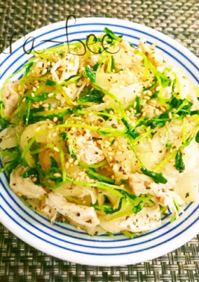 簡単♡かぶと豆苗とささみのペッパーナムル-レシピのメイン写真