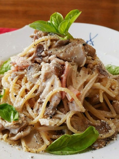 キノコのクリームパスタ-レシピのメイン写真