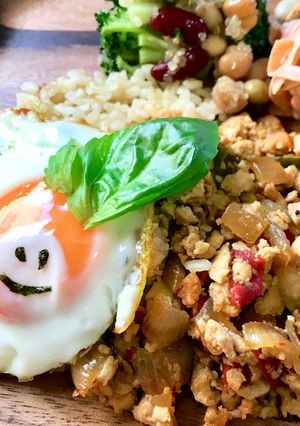 豆腐でヘルシー☆ガパオライス-レシピのメイン写真