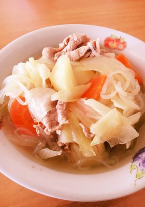 キャベツ豚肉じゃが❤放置で簡単(´∀`)-レシピのメイン写真