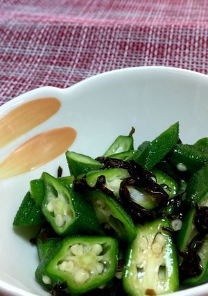 オクラの塩昆布和え-レシピのメイン写真