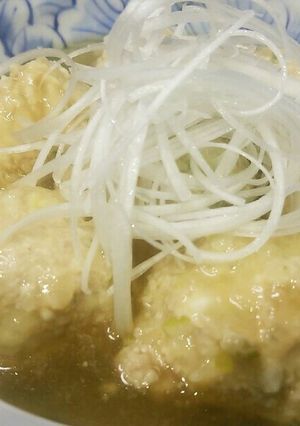 鶏団子の甘辛煮♪(とろみを付けて暖かく)-レシピのメイン写真