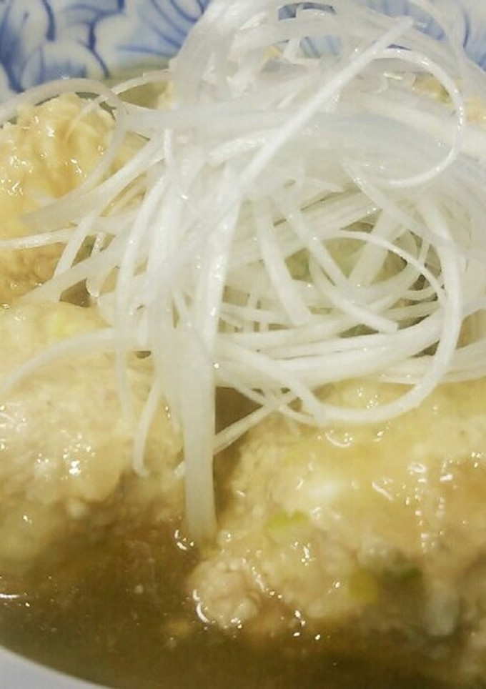 鶏団子の甘辛煮♪(とろみを付けて暖かく)-レシピのメイン写真