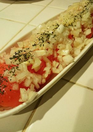 トマトと玉葱の簡単サラダ♪-レシピのメイン写真