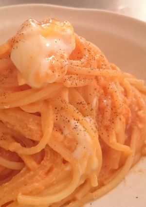 楽ランチ♪卵のトマトクリーム風パスタ-レシピのメイン写真