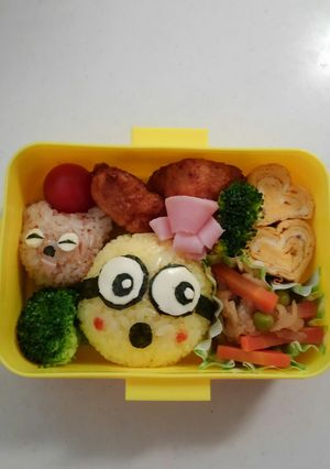 ミニオン・キャラ弁(ボブ&ティム) -レシピのメイン写真