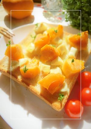 柿×クリチに、塩・レモントースト-レシピのメイン写真