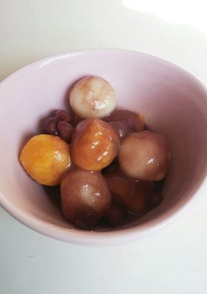 パパっと2色団子のおしるこ-レシピのメイン写真