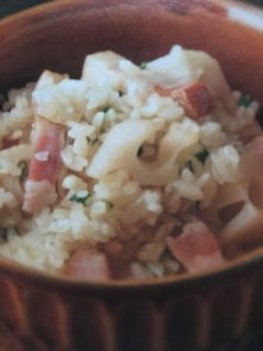 ベーコンと蓮根の炊き込みご飯-レシピのメイン写真