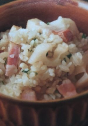 ベーコンと蓮根の炊き込みご飯-レシピのメイン写真