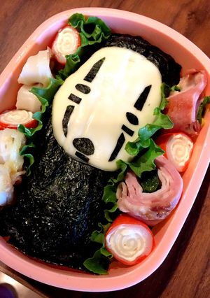 キャラ弁 カオナシ弁当-レシピのメイン写真