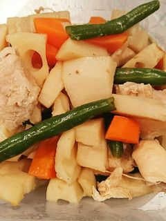 ささみと蓮根の煮物-レシピのメイン写真