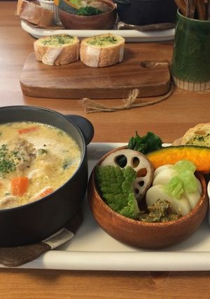 簡単☆牡蠣の豆乳味噌チャウダー-レシピのメイン写真
