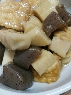 里芋とこんにゃくと厚揚げの煮物-レシピのメイン写真
