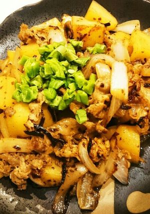 じゃがいもと豚肉の塩昆布炒め-レシピのメイン写真