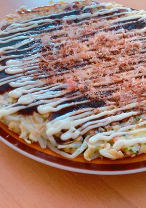 モヤシ/ちくわwith桜エビでお好み焼風-レシピのメイン写真