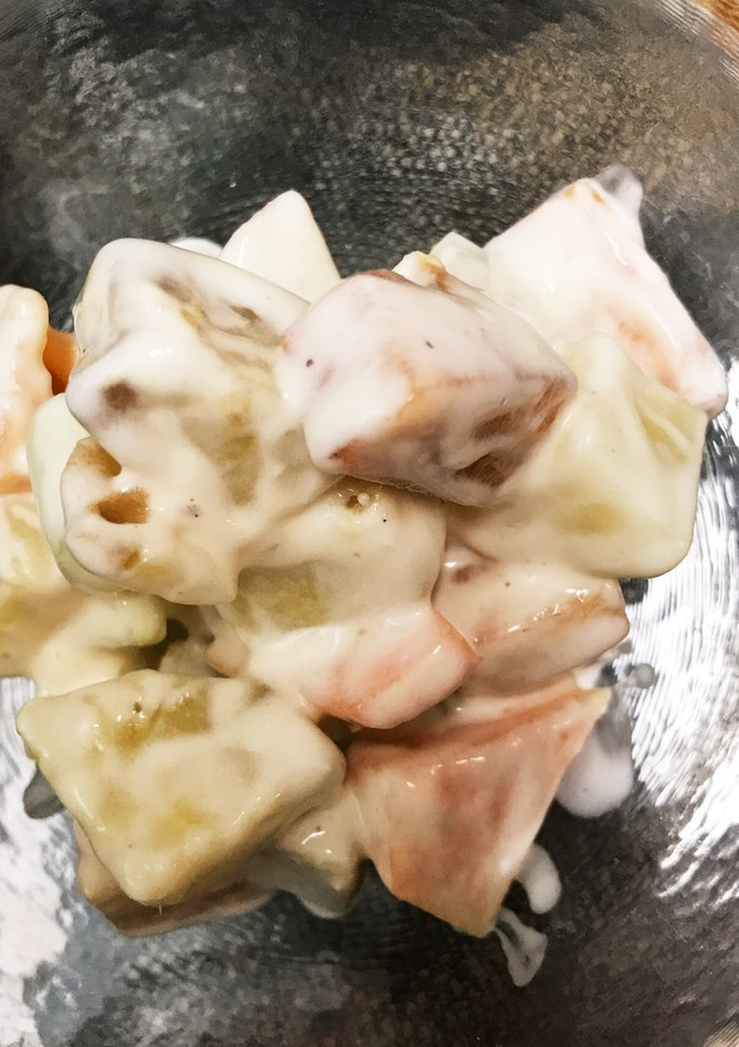 秋の味覚！柿とサツマイモとセロリのサラダ-レシピのメイン写真