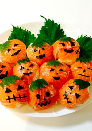 ハロウィン♡手まり寿司-レシピのメイン写真