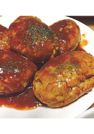 ヘルシー！！きのこたっぷりハンバーグ-レシピのメイン写真