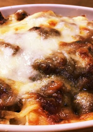 【おやじ料理】朝のカレーグラタン-レシピのメイン写真