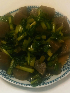 こんにゃくと大根葉のからし醤油炒め-レシピのメイン写真