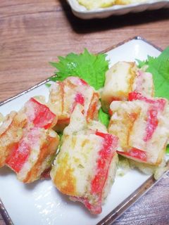 お弁当に☆カニかまちくわの礒部揚げ-レシピのメイン写真
