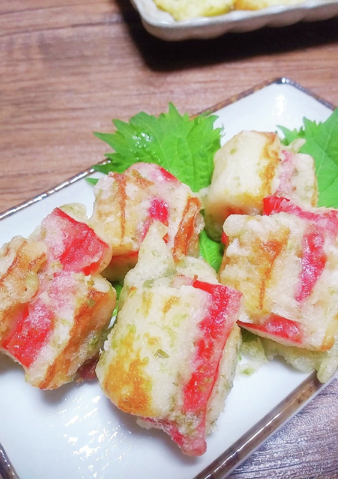 お弁当に☆カニかまちくわの礒部揚げ-レシピのメイン写真