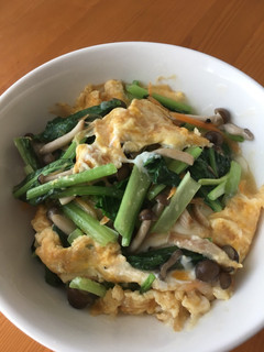 小松菜としめじの卵あんかけ丼-レシピのメイン写真