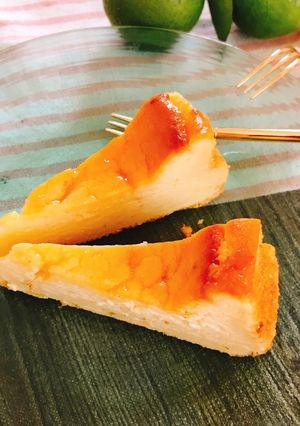 【かぼす香る ふんわりチーズケーキ】-レシピのメイン写真