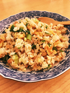ちんげん菜入り納豆チャーハン-レシピのメイン写真