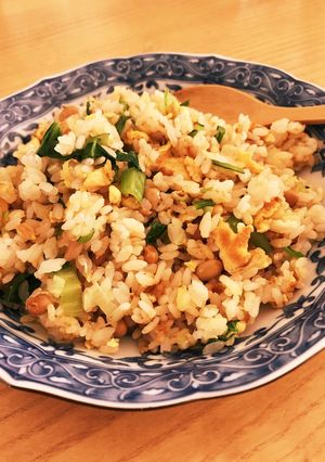 ちんげん菜入り納豆チャーハン-レシピのメイン写真
