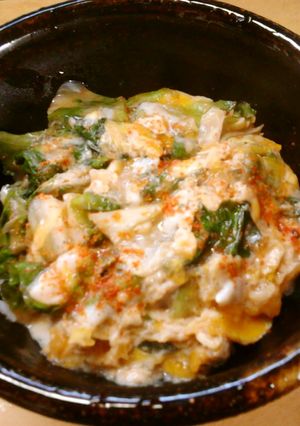 1人分　しゃきしゃきレタスの卵丼-レシピのメイン写真