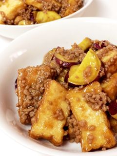 ほっこり♡さつまいも厚揚げひき肉あんかけ-レシピのメイン写真