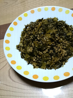 簡単ご飯のおとも☆高菜と豚ミンチ炒め-レシピのメイン写真