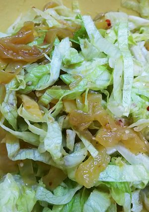 簡単★中華クラゲとレタスの和え物-レシピのメイン写真
