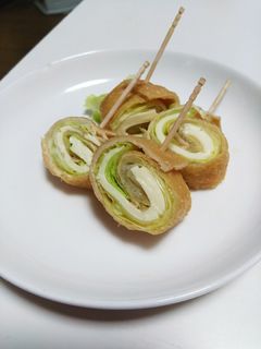 レタスのお稲荷さん巻き!お弁当にも。-レシピのメイン写真