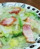 簡単！白菜とベーコンのとろ〜り塩あんかけ