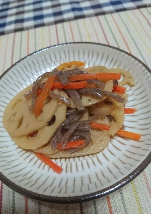 簡単！パリパリ食感蓮根のきんぴら-レシピのメイン写真