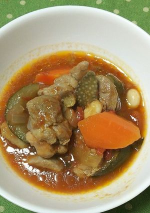簡単チキンラタトゥイユwithビーン-レシピのメイン写真