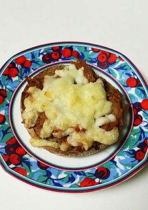 低糖質マフィンのなめたけチーズトースト-レシピのメイン写真