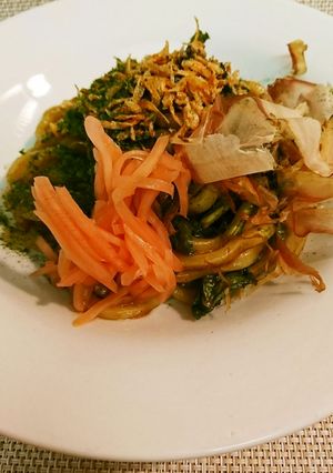 大根の葉焼きうどん-レシピのメイン写真